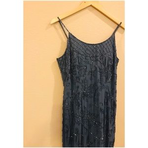 Beautiful Blue Beaded Gown.